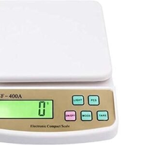 Weight Machine for Home Kitchen (10 kg, SF-400A", White) with 10 kg Capacity, 1 g Accuracy, Tare Function, Kitchen Weighing Scale for Shop, Electronic Weight Machine.
