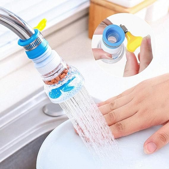 360 Degree Rotating Water Faucet Aerator Splash-Proof Filter/Anti-Splash Expandable Head Nozzle/Bathroom Tap Adjustable Sprinkler/tap Shower/Water Saving Device Faucet (Water Fuccet)