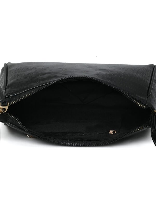 Black Structured Sling Bag - Image 5