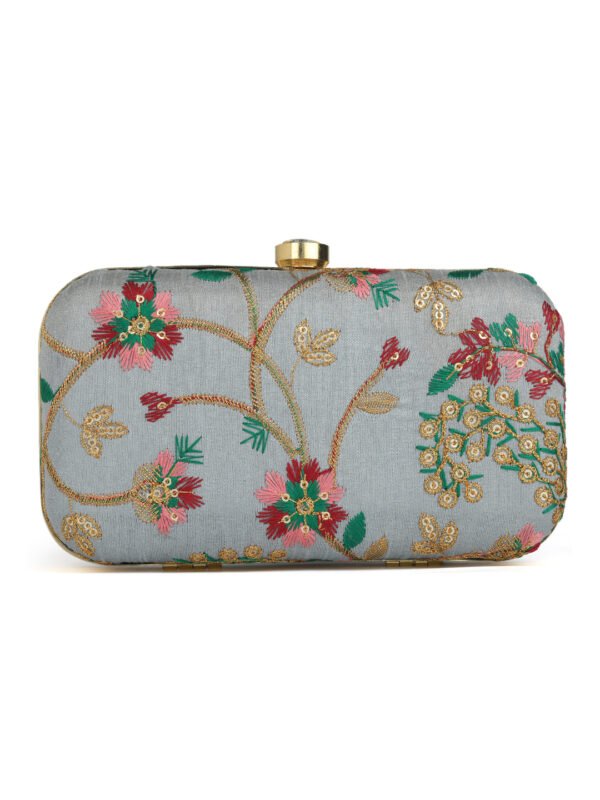 Blue & Red Embroidered Box Clutches For Girls and womens - Image 3