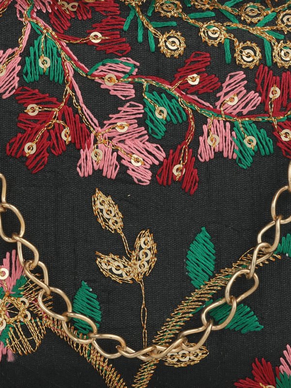 Black & Red Embroidered Box Clutches For Girls and womens - Image 5
