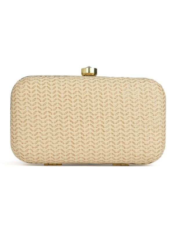 Combo Of Boho Bag And Beige & Gold Embroidered Box Clutches For Girls and womens - Image 3