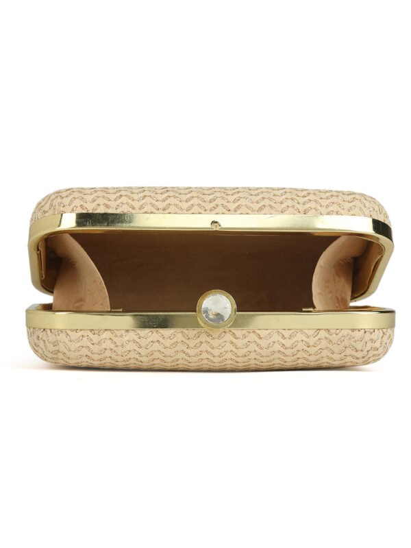 Combo Of Boho Bag And Beige & Gold Embroidered Box Clutches For Girls and womens - Image 4