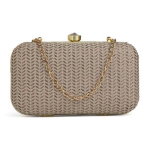 Peach Embroidered Box Clutches For Girls and womens