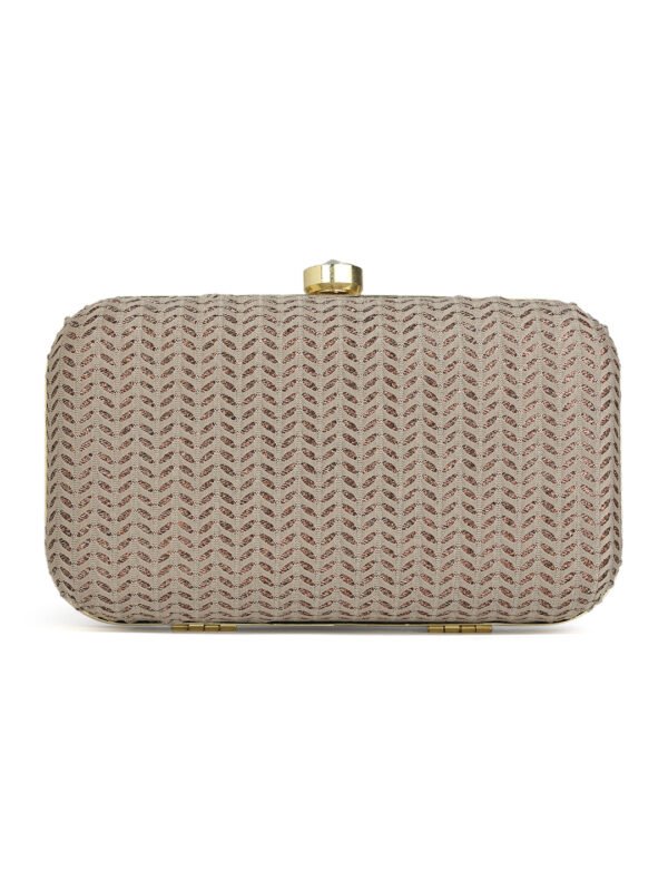 Peach Embroidered Box Clutches For Girls and womens - Image 3