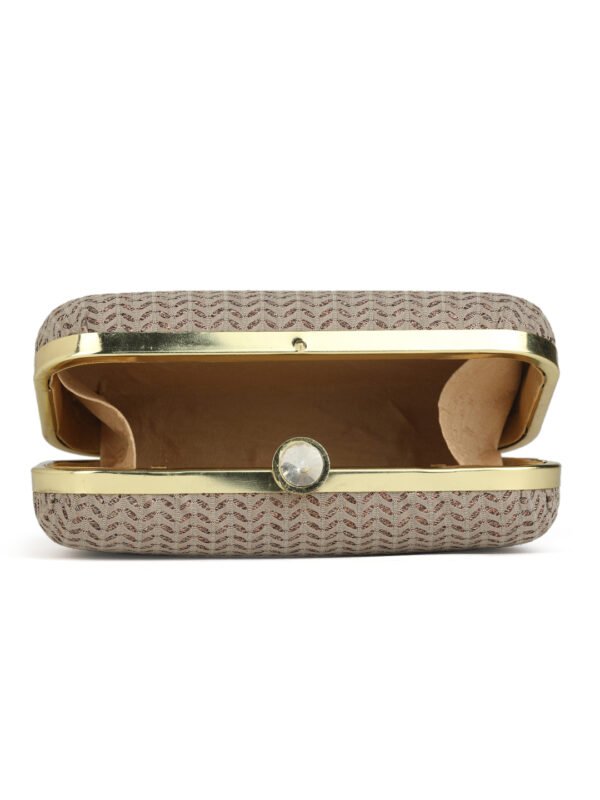 Peach Embroidered Box Clutches For Girls and womens - Image 4