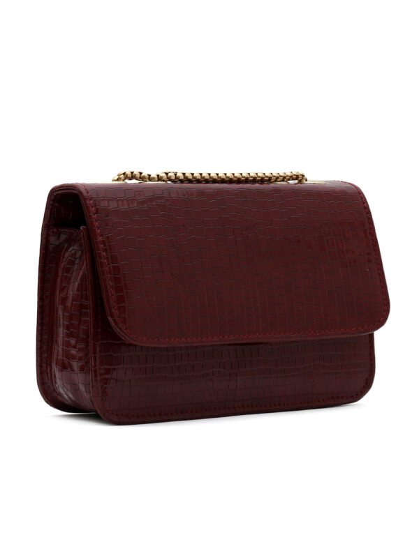Maroon Textured Swagger Sling Bag