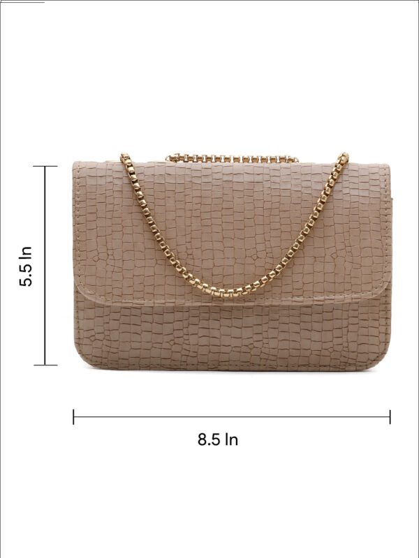 Pink Croc Textured Sling Bag - Image 4