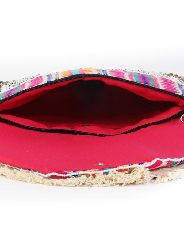 Combo Of Boho Bag And Peach & Green Embroidered Box Clutches For Girls and womens - Image 9
